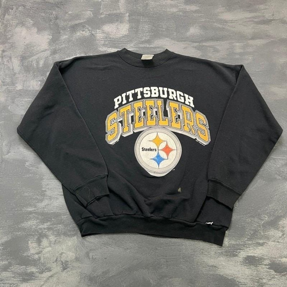 Vintage Pittsburgh Steelers Sweatshirt Mens XL Black 1990s‎ NFL